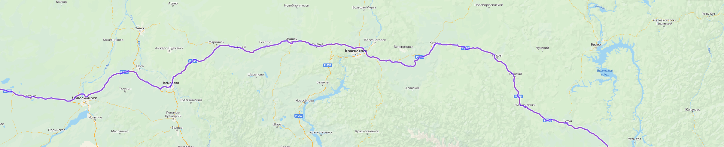 Доставка грузов из Казьминского - карта транспортной логистики